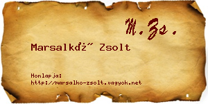 Marsalkó Zsolt névjegykártya