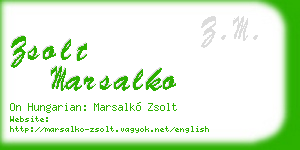 zsolt marsalko business card